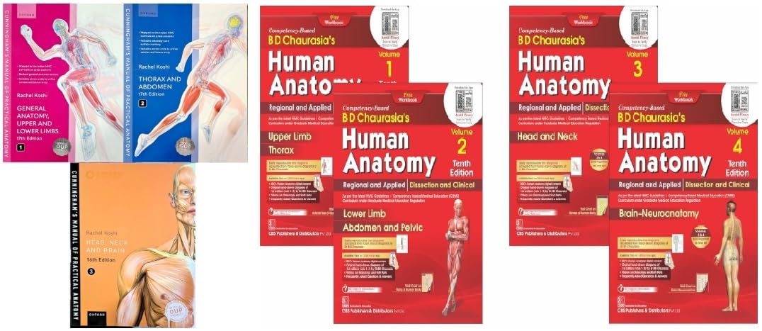 Buy Cunningham's Manual of Practical Anatomy (3 Volume Set) + BD
